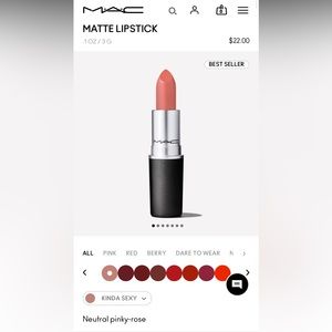 NIB  MAC Matte Lipstick - Kinda Sexy